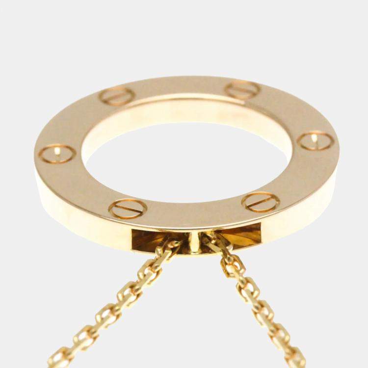 Pre Owned Cartier Love 18K Rose Gold Pendant Necklace