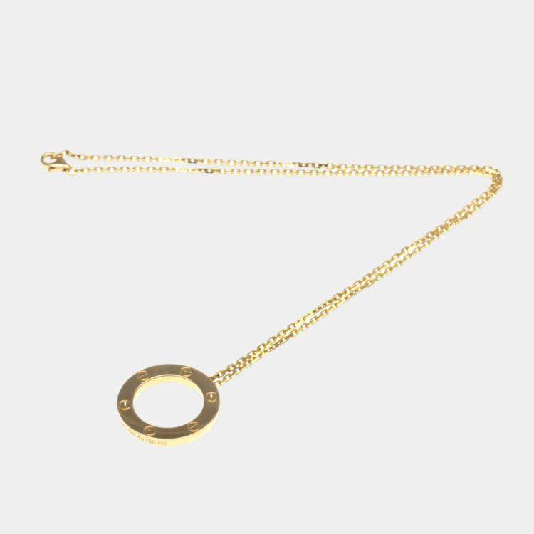 Pre Owned Cartier Love 18K Rose Gold Pendant Necklace