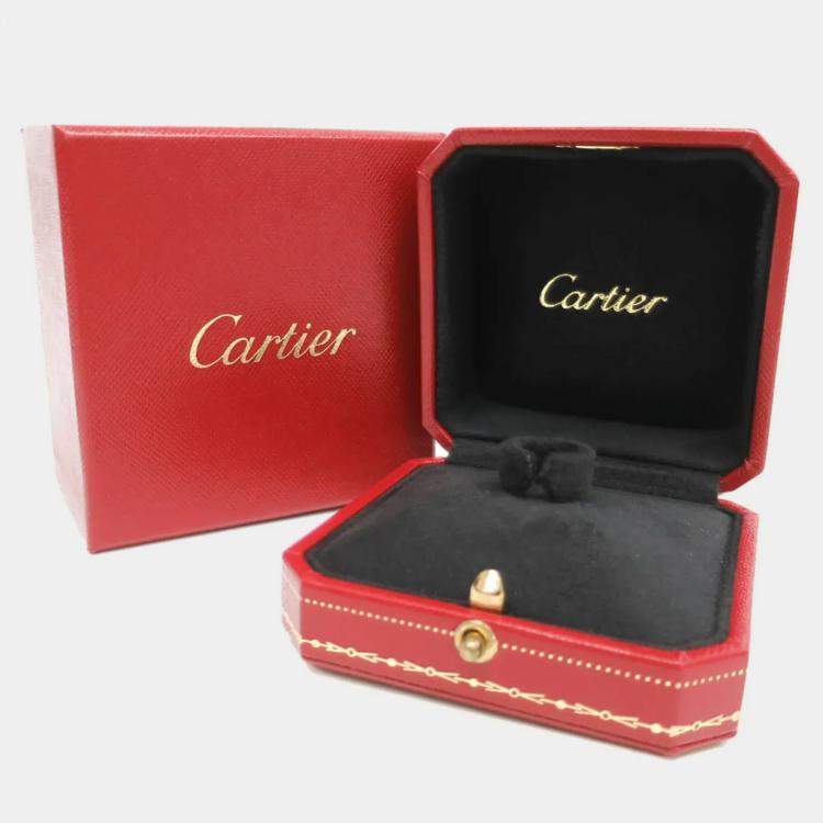 Pre Owned Cartier Trinity 18K Yellow, Rose, White Gold Band Ring EU 54