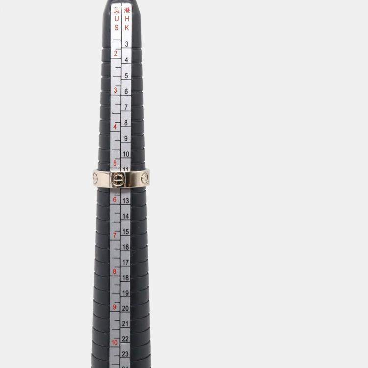 Pre Owned Cartier Love 18K White Gold Band Ring EU 51