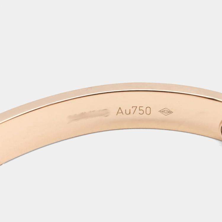 Pre Owned Cartier Love 18K Rose Gold Bangle Bracelet