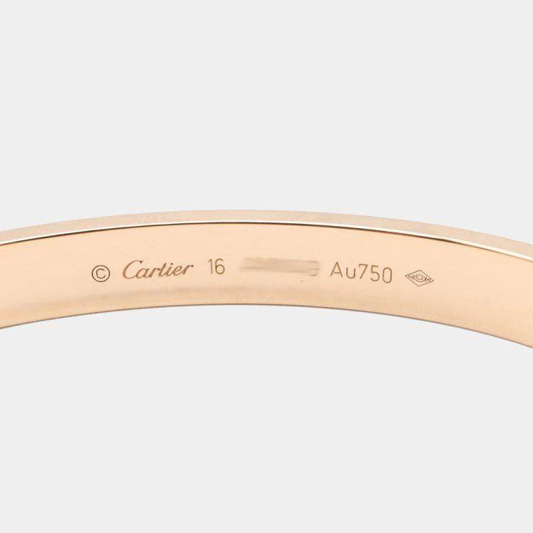 Pre Owned Cartier Love 18K Rose Gold Bangle Bracelet