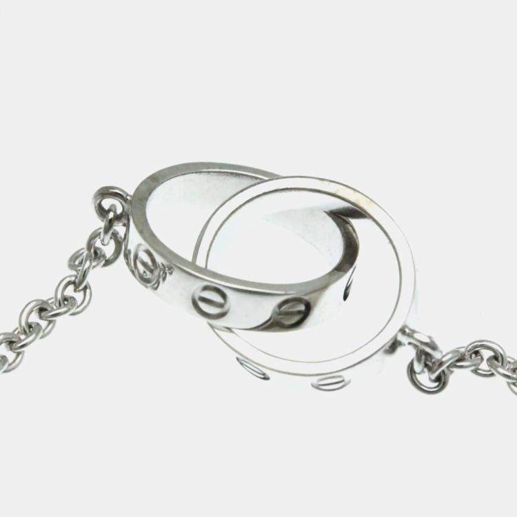Pre Owned Cartier Love 18K White Gold Pendant Necklace