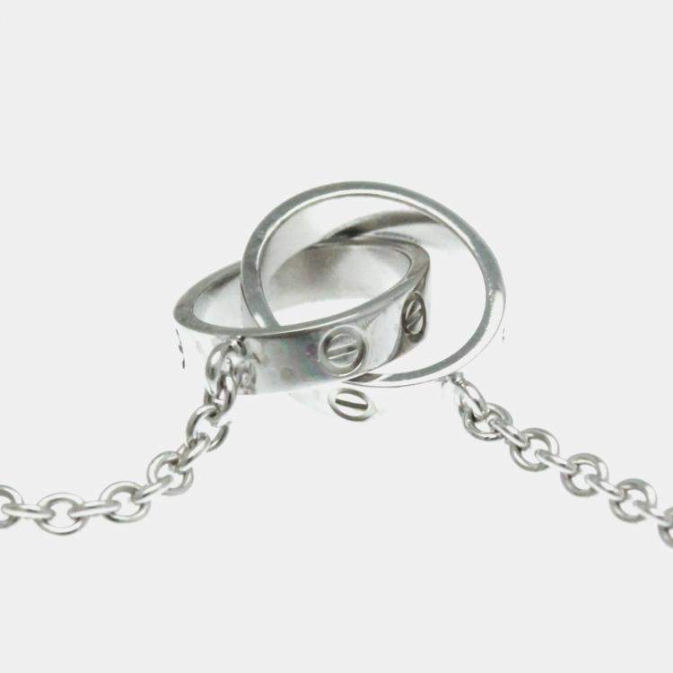 Pre Owned Cartier Love 18K White Gold Pendant Necklace