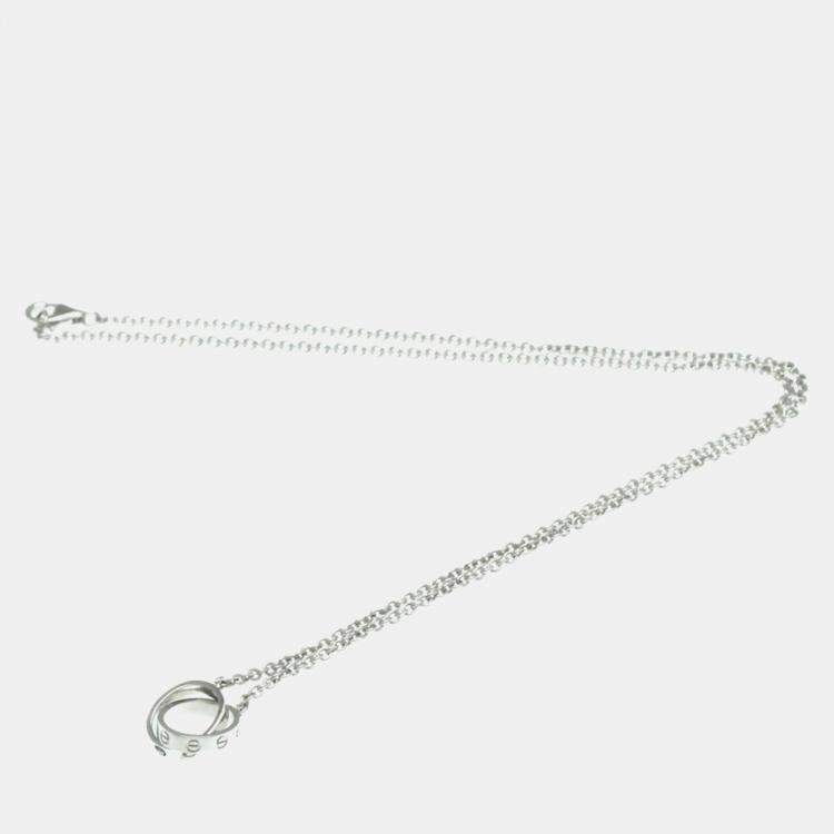 Pre Owned Cartier Love 18K White Gold Pendant Necklace