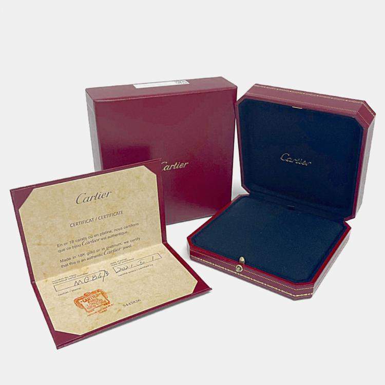 Pre Owned Cartier Trinity 18K Yellow, Rose, White Gold Diamond Necklace
