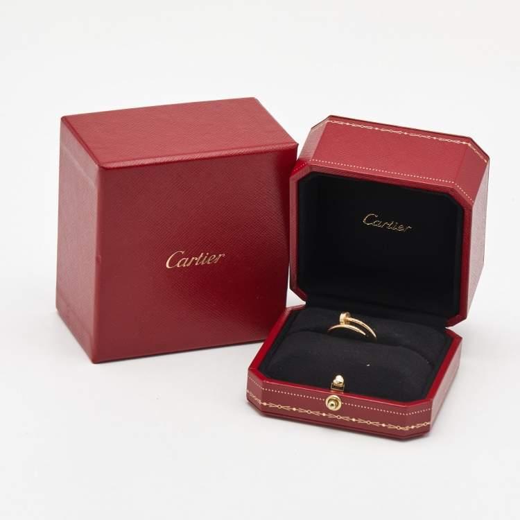Pre Owned Cartier Juste Un Clou 18k Yellow Gold Small Model Ring Size 52