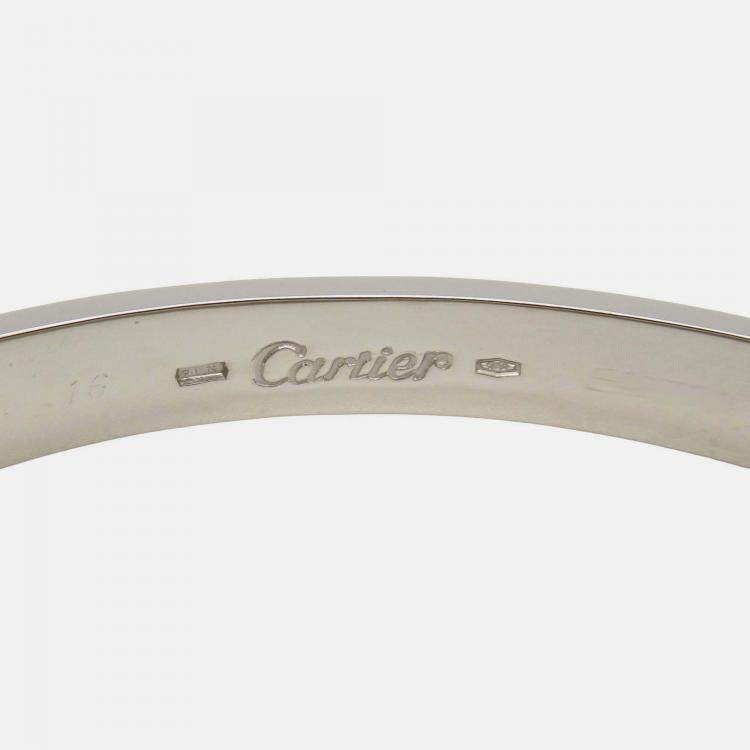 Pre Owned Cartier 18K White Gold Classic Love Bracelet