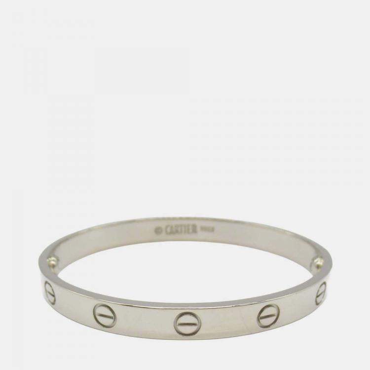 Pre Owned Cartier 18K White Gold Classic Love Bracelet