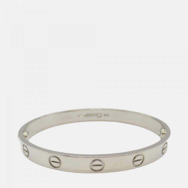 Pre Owned Cartier 18K White Gold Classic Love Bracelet
