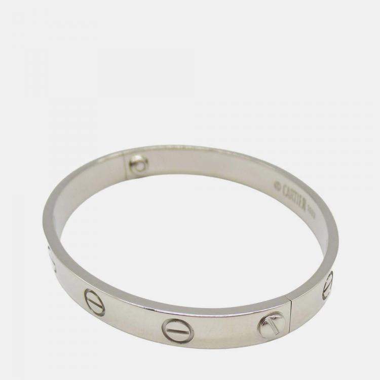 Pre Owned Cartier 18K White Gold Classic Love Bracelet