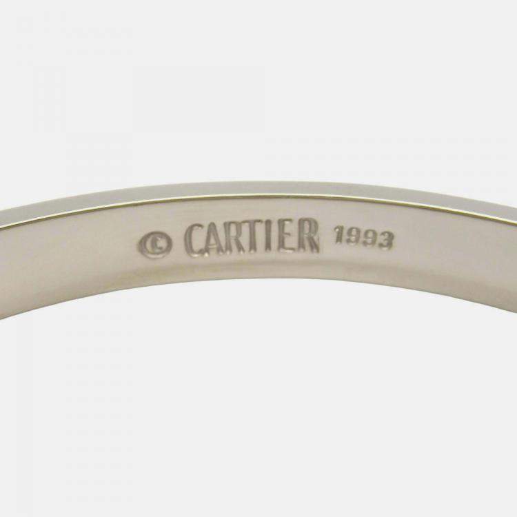Pre Owned Cartier 18K White Gold Classic Love Bracelet