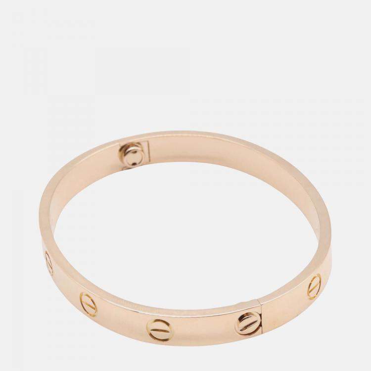 Pre Owned Cartier 18K Rose Gold Classic Love Bracelet