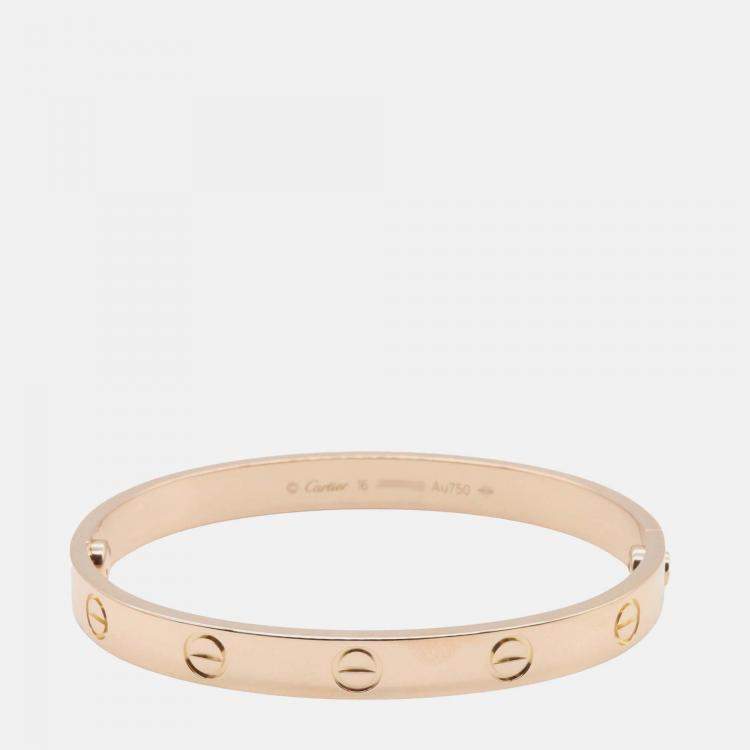 Pre Owned Cartier 18K Rose Gold Classic Love Bracelet