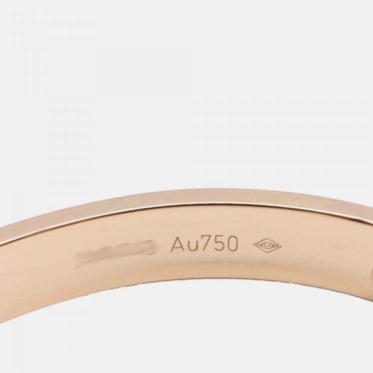 Pre Owned Cartier 18K Rose Gold Classic Love Bracelet