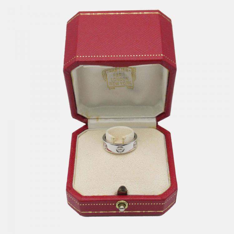 Pre Owned Cartier Platinum Classic Love Ring