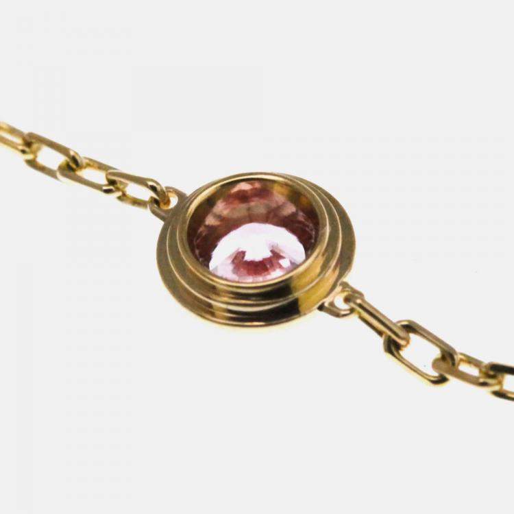 Pre Owned Cartier D'Amour 18K Rose Gold and Pink Sapphire Chain Bracelet