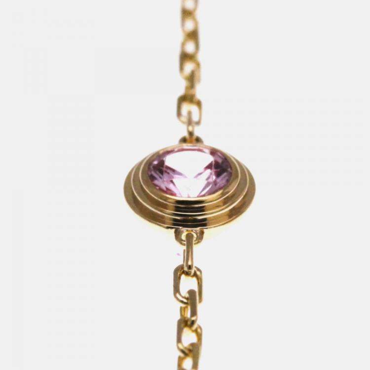 Pre Owned Cartier D'Amour 18K Rose Gold and Pink Sapphire Chain Bracelet