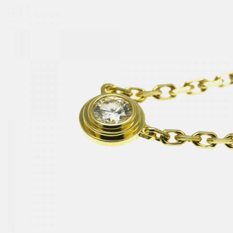 Pre Owned Cartier D'amour 18K Rose Gold and Diamond Pendant Necklace