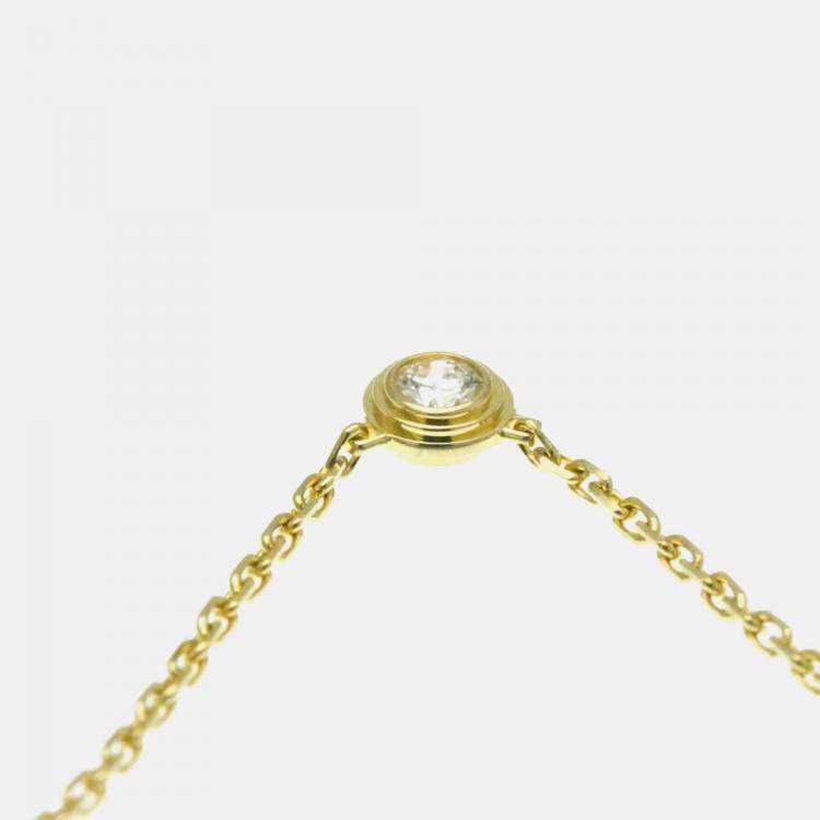 Pre Owned Cartier D'amour 18K Rose Gold and Diamond Pendant Necklace