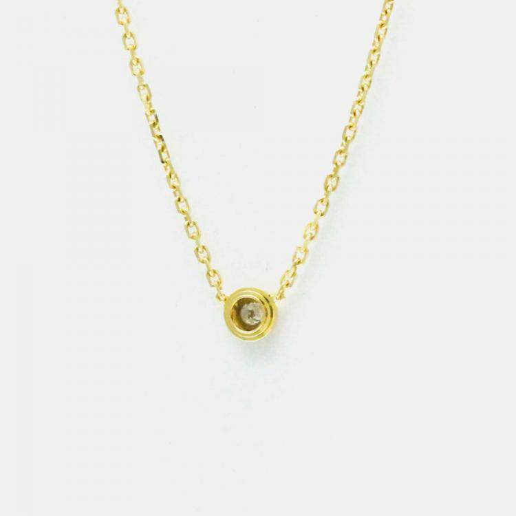 Pre Owned Cartier D'amour 18K Rose Gold and Diamond Pendant Necklace