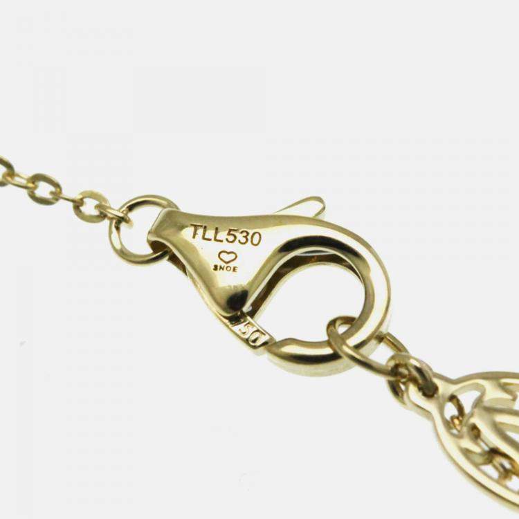 Pre Owned Cartier Trinity 18K Yellow, Rose, White Gold and Diamond Pendant Necklace