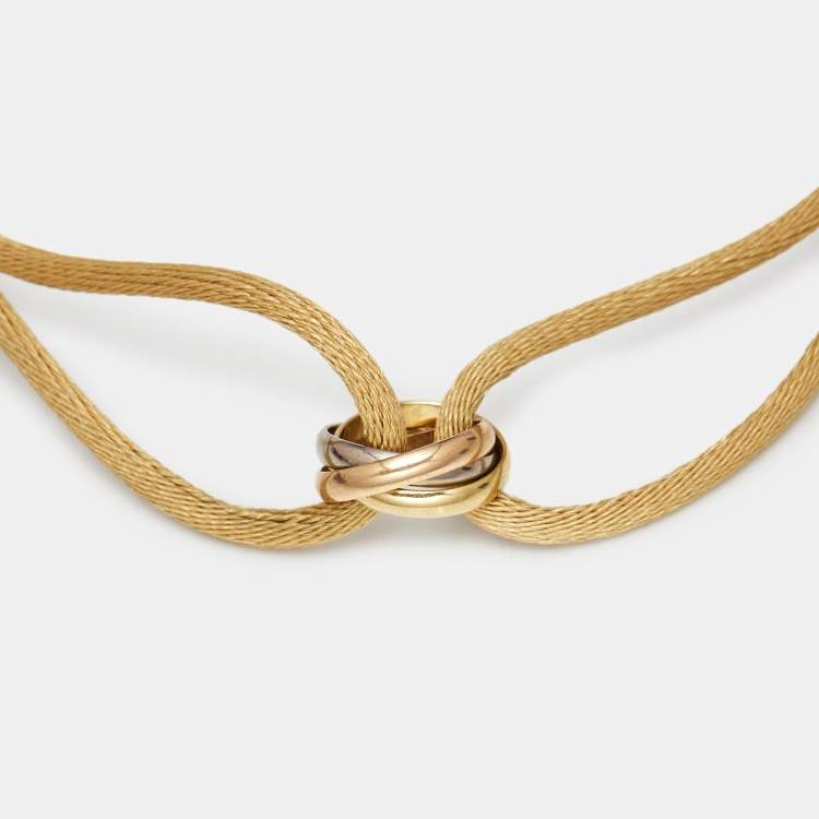 Pre Owned Cartier Trinity 18k Three Tone Cord Bracelet