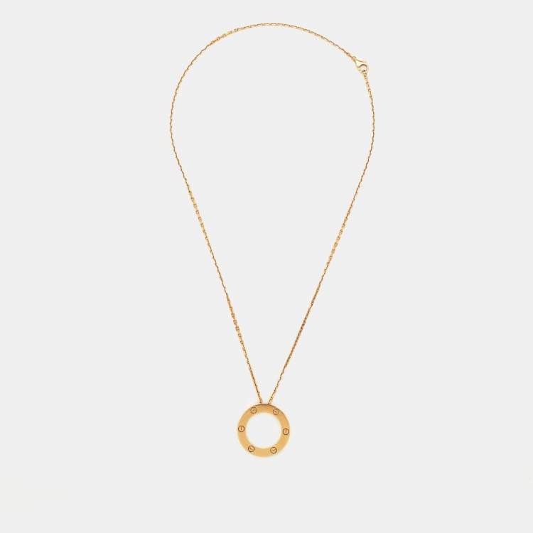 Pre Owned Cartier Love  18k Rose Gold Necklace