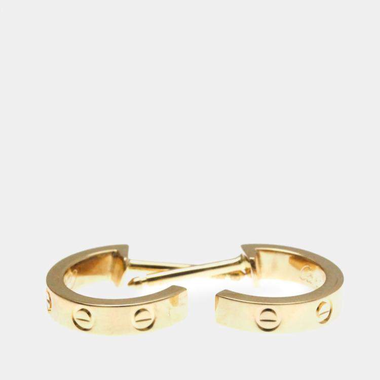 Pre Owned Cartier Baby Love 18K Pink Gold Earrings