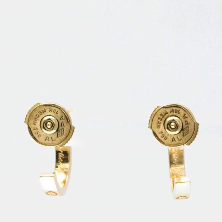 Pre Owned Cartier Baby Love 18K Pink Gold Earrings