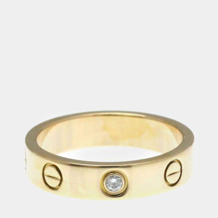Pre Owned Cartier Love 18K Rose Gold Ring EU 48