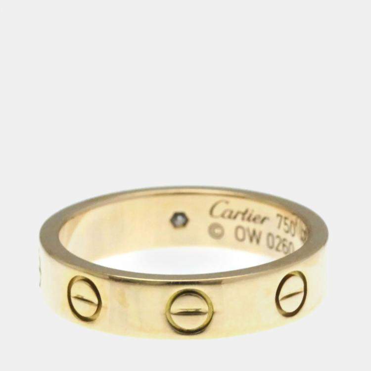Pre Owned Cartier Love 18K Rose Gold Ring EU 48