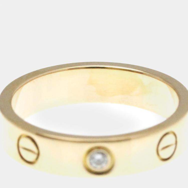 Pre Owned Cartier Love 18K Rose Gold Ring EU 48