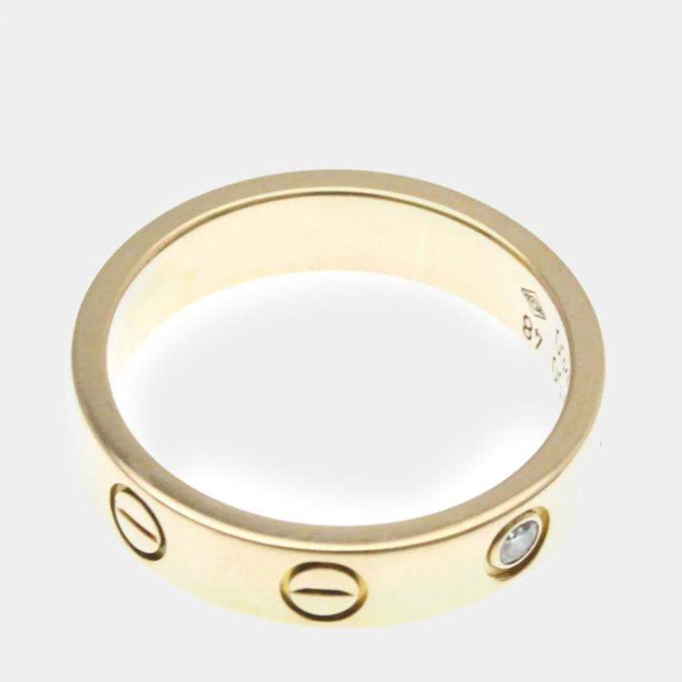 Pre Owned Cartier Love 18K Rose Gold Ring EU 48