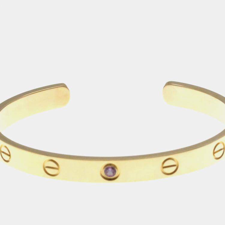 Pre Owned Cartier Love 18K Rose Gold Sapphire Bracelet