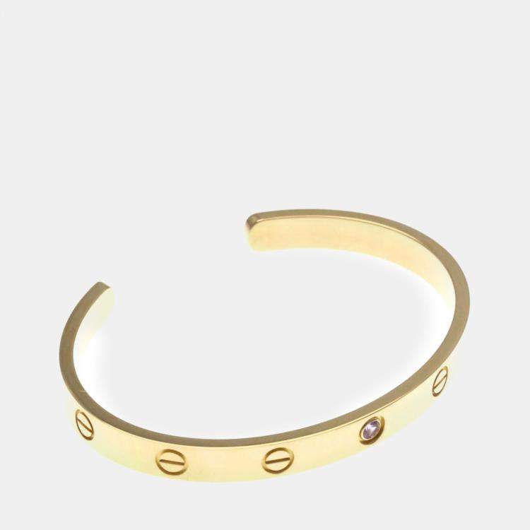 Pre Owned Cartier Love 18K Rose Gold Sapphire Bracelet