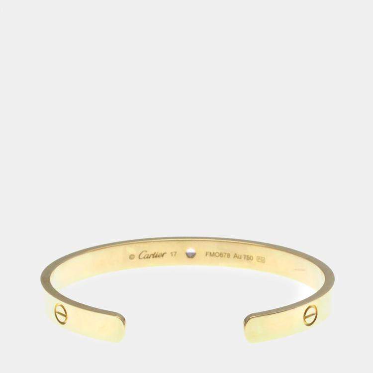 Pre Owned Cartier Love 18K Rose Gold Sapphire Bracelet