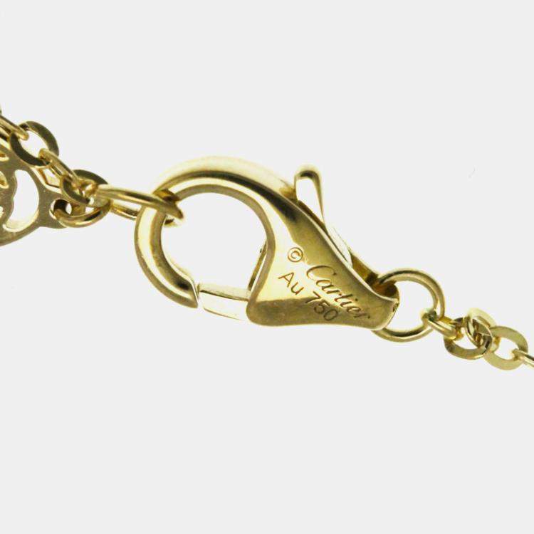 Pre Owned Cartier Trinity 18K Yellow, Rose, White Gold Necklace