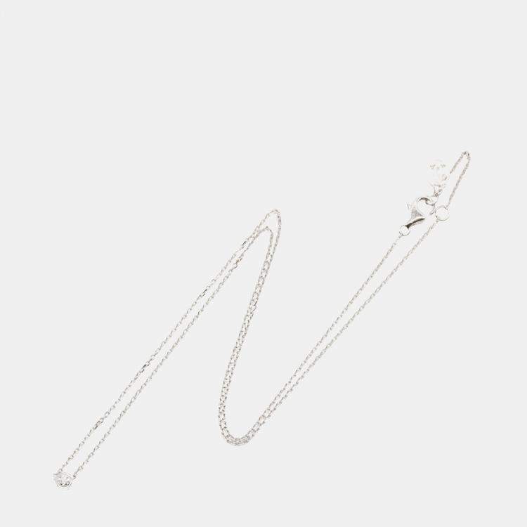 Pre Owned Cartier D'amour 18K White Gold Diamond Necklace