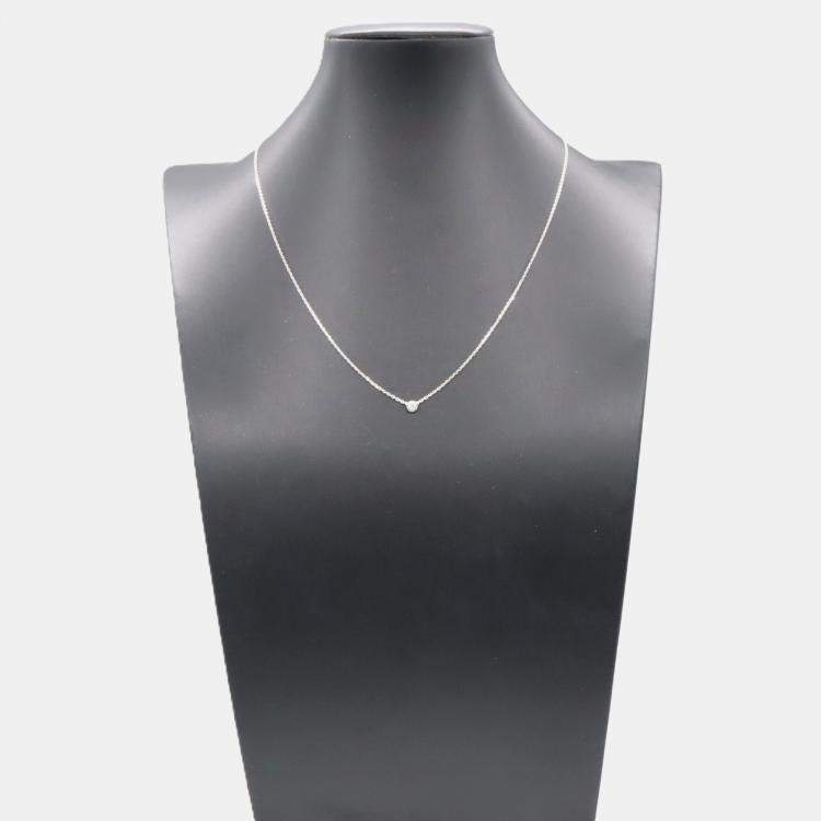 Pre Owned Cartier D'amour 18K White Gold Diamond Necklace