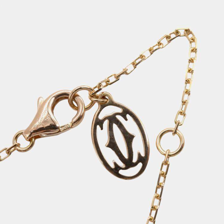 Pre Owned Cartier D'amour 18K Rose Gold and Pink Sapphire Pendant Necklace