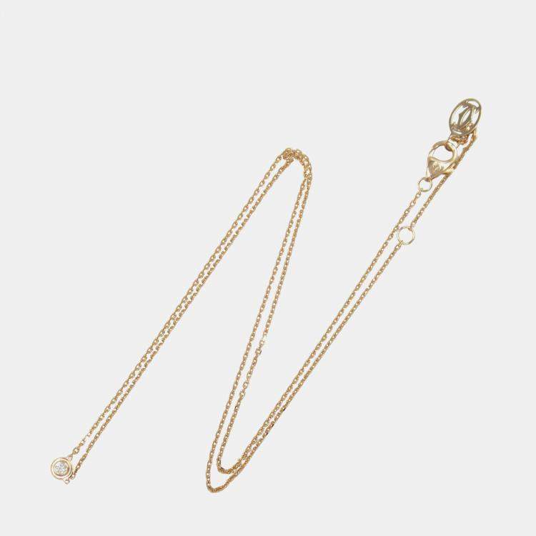 Pre Owned Cartier D'amour 18K Pink Gold Diamond Necklace