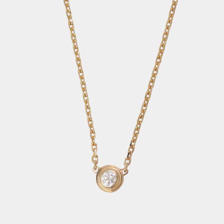 Pre Owned Cartier D'amour 18K Pink Gold Diamond Necklace
