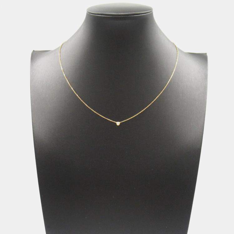 Pre Owned Cartier D'amour Diamond 18K Pink Gold Necklace