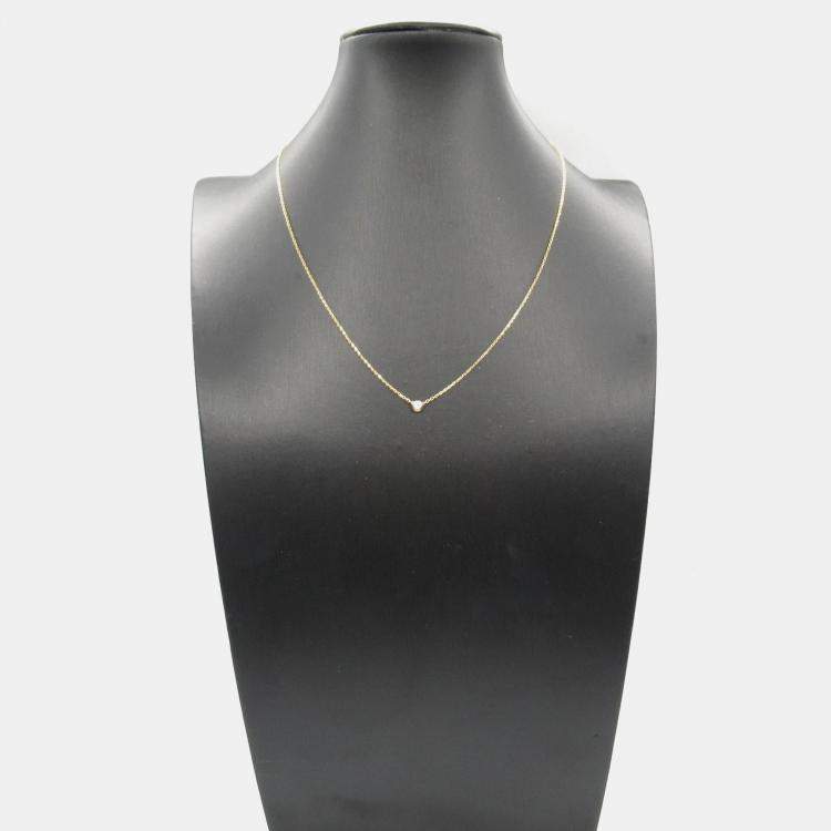 Pre Owned Cartier D'amour Diamond 18K Pink Gold Necklace