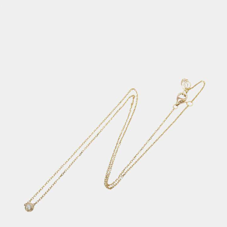 Pre Owned Cartier D'amour Diamond 18K Pink Gold Necklace