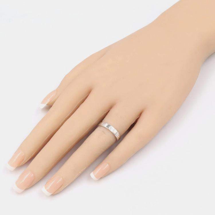 Pre Owned Cartier Love 18K White Gold Band Ring EU 51