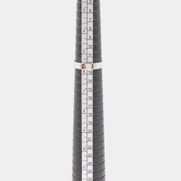 Pre Owned Cartier Love 18K White Gold Band Ring EU 51