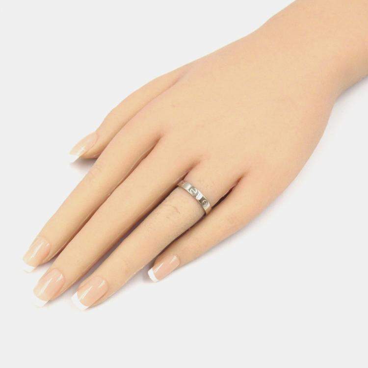 مملوكة مسبقًا Cartier Love 18K White Gold Band Ring EU 52