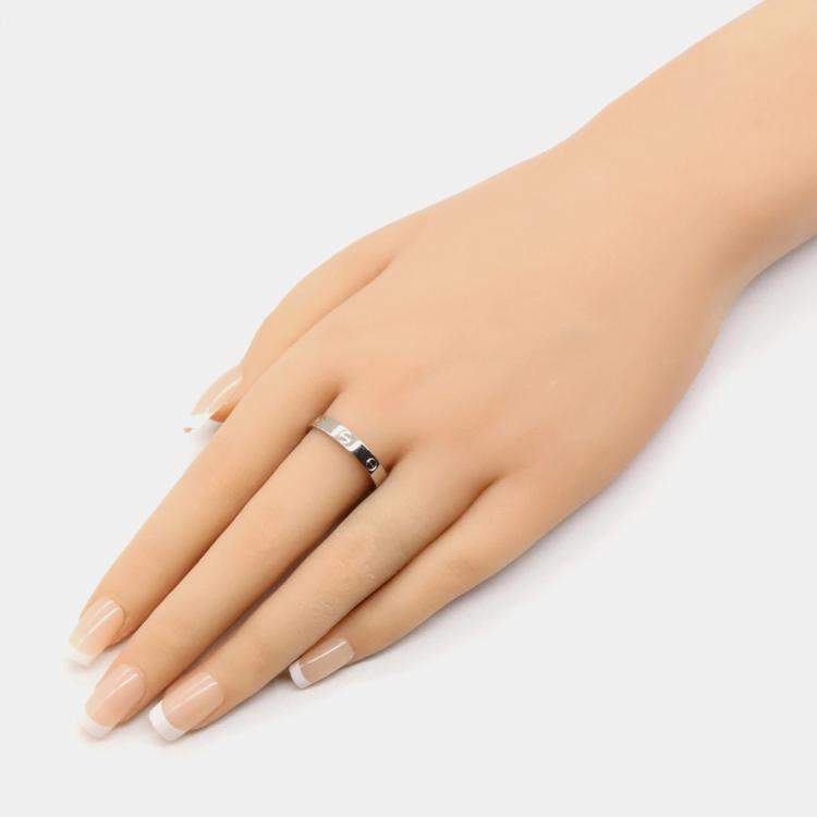 Pre Owned Cartier Love 18K White Gold Band Ring EU 62